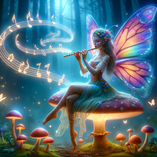 Fairy playing flute on mushrooms.png